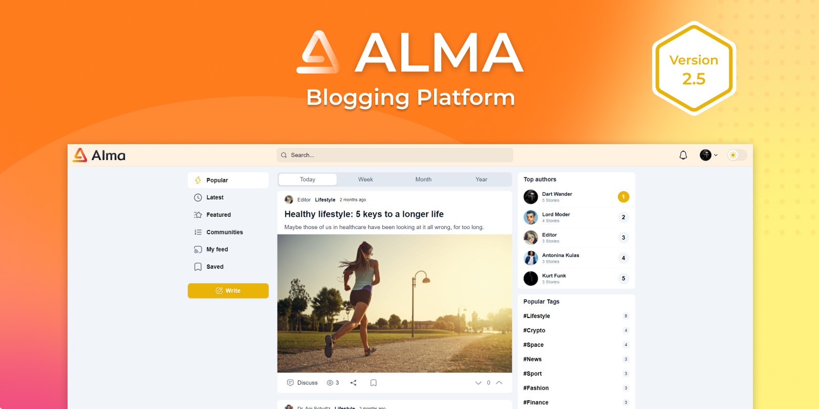 Alma (v3.0) Blogging Platform
