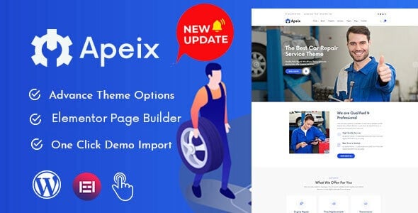 Apeix 2.0.1 汽车维修服务和汽车 WordPress 主题 2.0.1