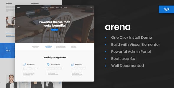 Arena - 商业和代理 WordPress 主题 1.0.3