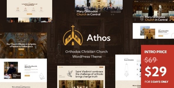 Athos v1.5 Orthodox Christian Church WordPress Theme