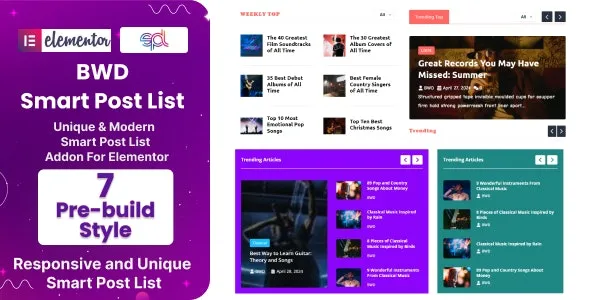 BWD Smart Post List Addon For Elementor 1.3.0