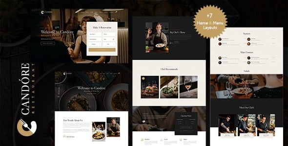 Candore - Elementor 餐厅和酒吧 WordPress 主题