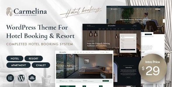Carmelina (v1.1.3) Resort & Hotel Booking WordPress Theme