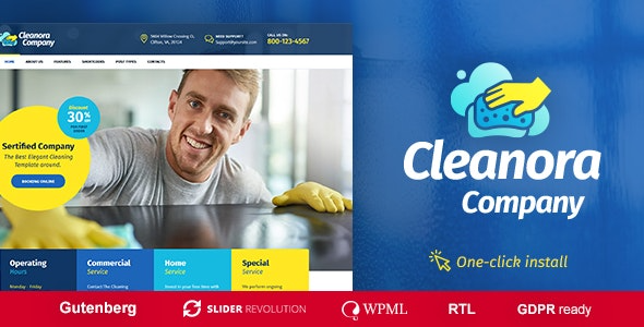 Cleanora (v1.1.8) Cleaning Services Theme
