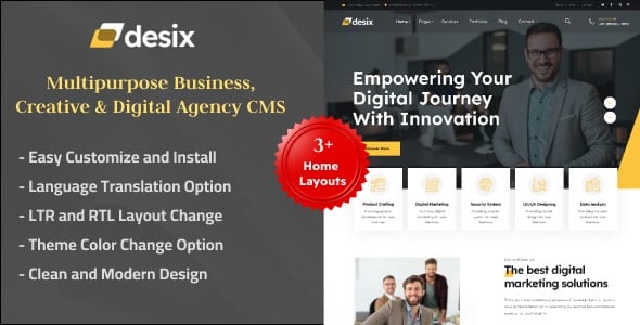 Desix - 多用途商业、创意和数字代理 CMS 2.1