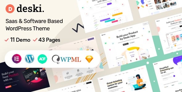 Deski v1.4.1 Modern Saas & Software landing page WordPress theme