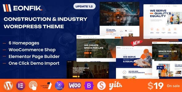 Eonfik v1.2.0 Construction & industry WordPress Theme