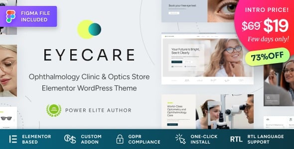 Eye Care v1.0.1 WordPress Theme for Optometrist & Eye Clinic