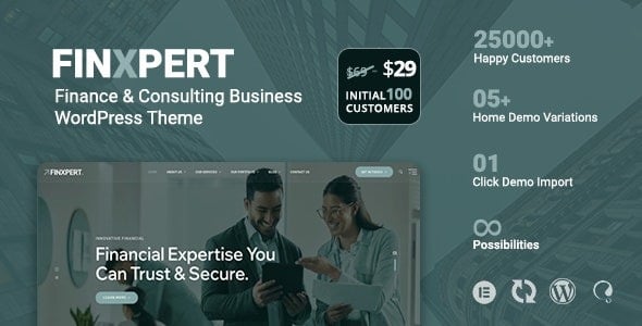 Finxpert (v1.0.5) Finance & Consulting Business WordPress Theme