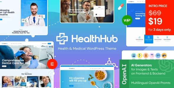 HealthHub (v1.0) Health & Medical WordPress Theme