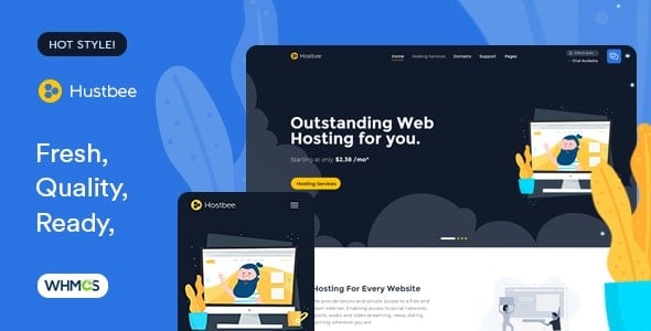 Hustbee (3 February 2025) Hosting HTML & WHMCS Template