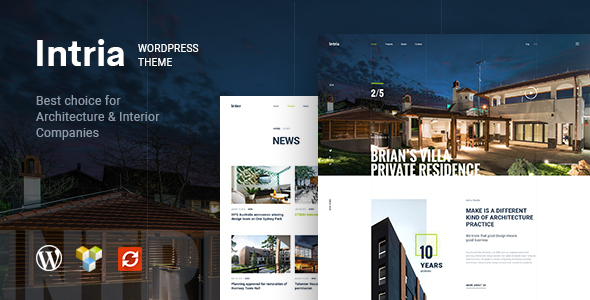 Intria-建筑和室内设计 WordPress 主题 1.0.9