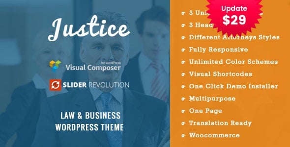 JUSTICE - 法律与商业 WordPress 主题 1.4