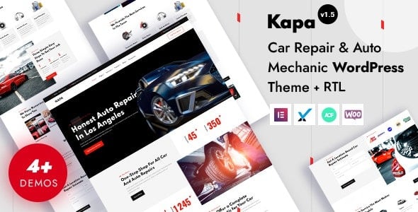 Kapa (v1.9) Car Repair & Auto Services WordPress Theme
