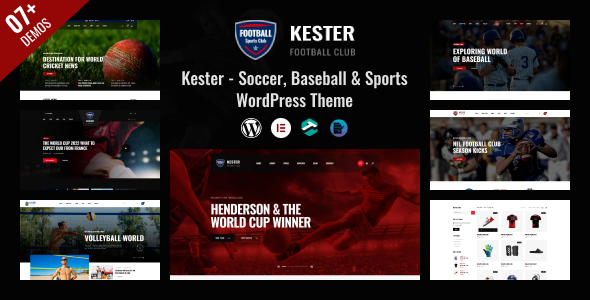 Kester (v1.2.0) Soccer Club & Sports News WordPress Theme