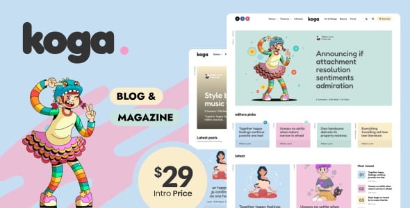 Koga (v1.0.7) Blog & Magazine WordPress Theme