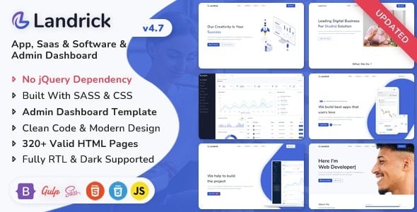 Landrick v4.9.0 – Saas & Software Landing Page Template