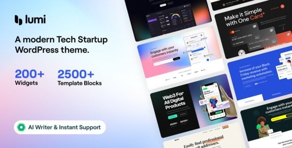 Lumi (v3.0.4) Tech Startup WordPress Theme
