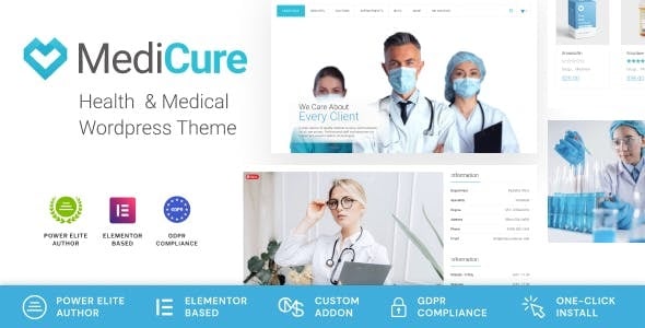 MediCure (v2.0.8) Health & Medical WordPress Theme