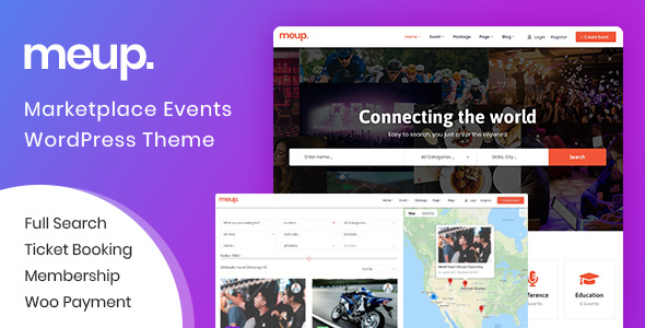 Meup – 活动市场 WordPress 主题 1.8.7