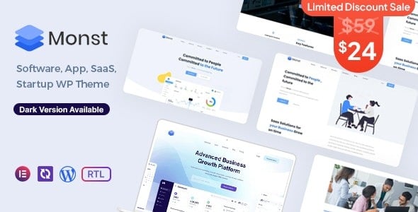 Monst (v1.2.3) Saas Startup WordPress Theme