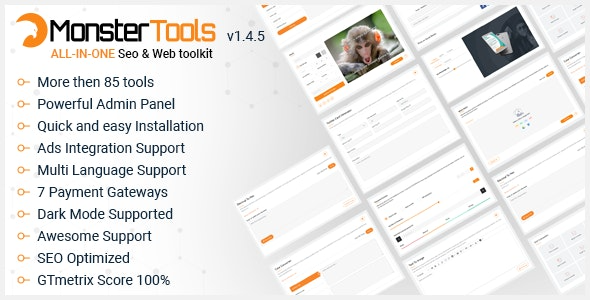 MonsterTools (v3.1.0) The All-in-One SEO & Web Toolkit Script [Activated]