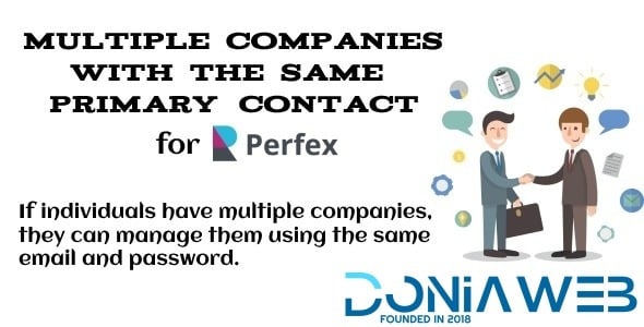 Perfex CRM 中拥有同一主要联系人的多家公司 1.0.5