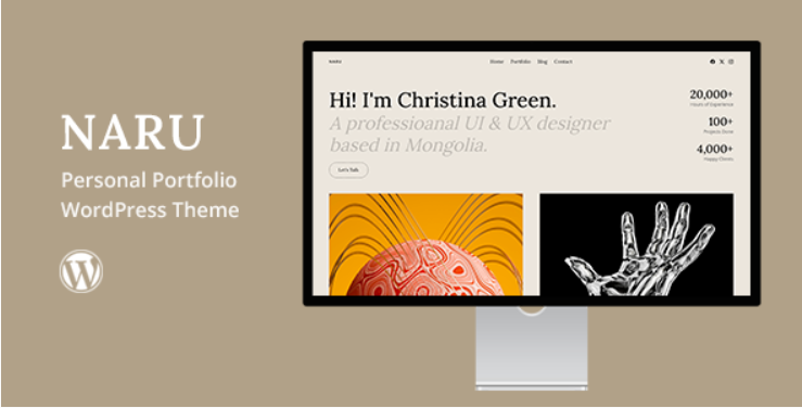 Naru 1.0 Personal Portfolio WordPress Theme