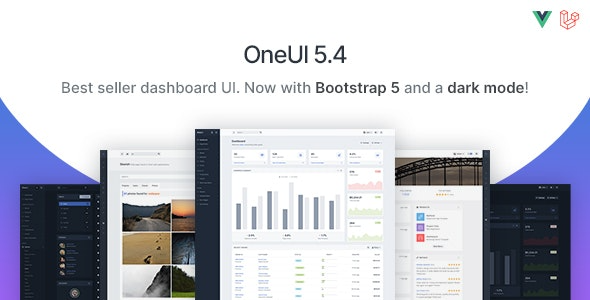 OneUI 5.10 Bootstrap 5 管理仪表板模板、Vue 版本和 Laravel 9 入门套件