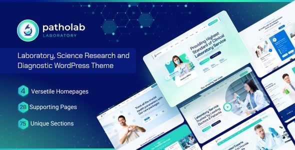 Patholab-实验室和科学研究 WordPress 主题 1.0.5