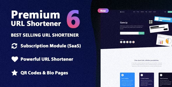 Premium Url Shortener v7.5.4 + Saas Theme v5.0 [Activated]