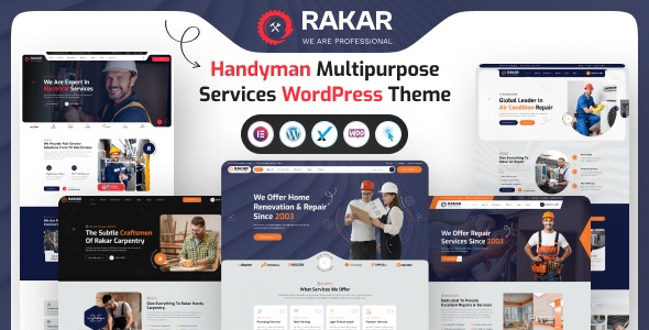 Rakar - 多用途服务 WordPress 主题 1.0.0