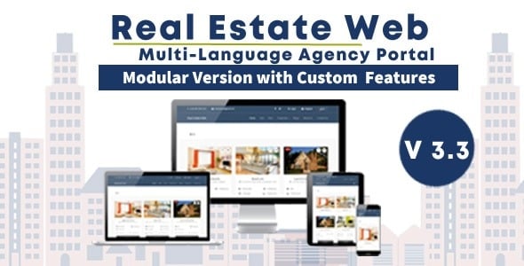 Real Estate Web - 拥有代理门户和多语言管理系统 3.7