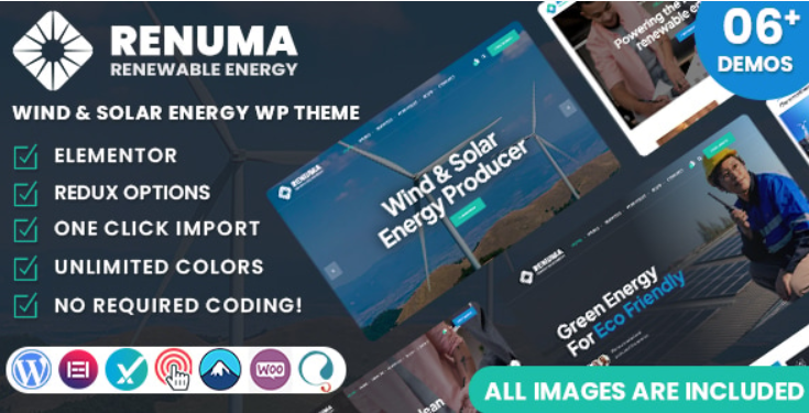 Renuma v1.2 Wind & Solar Energy WordPress Theme