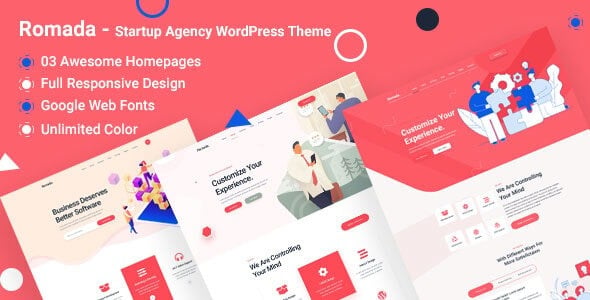 Romada 1.1.1 Startup Agency WordPress Theme