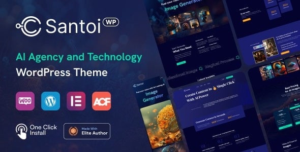 Santoi v1.2.1 AI Agency and Technology WordPress Theme