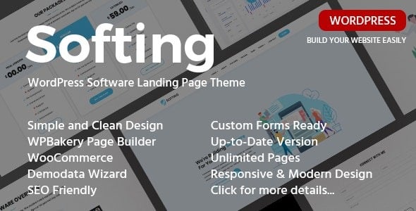 Softing - 软件登陆页面 WordPress 主题 1.4.2