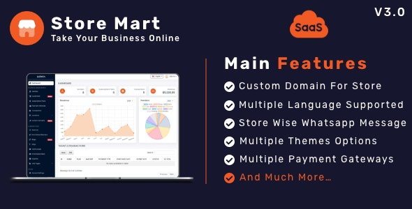 StoreMart (v3.9) SaaS Grocery delivery system [Extended Version] (Activated)