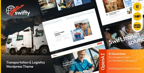 Swifty v1.0 Transportation & Logistics WordPress Theme [Activated]