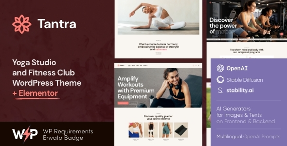 Tantra (v2.1.0) Yoga Studio and Fitness Club WordPress Theme