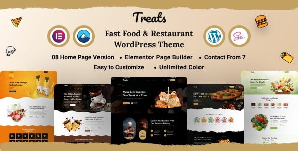 Treats v1.0 快餐和餐厅 WordPress 主题