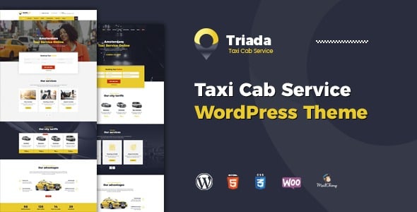 Triada v1.0.7 Taxi Cab Service Company WordPress Theme