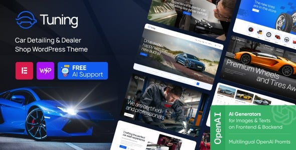 Tuning v1.0 Car Detailing & Dealer Shop WordPress theme [Activated]