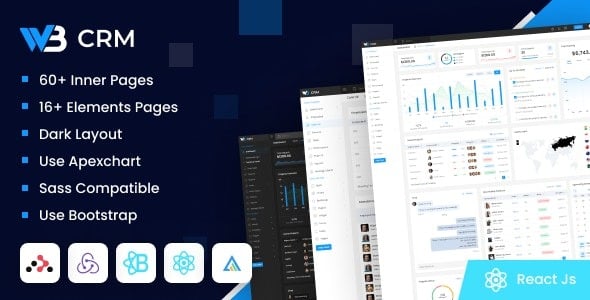 W3CRM-Bootstrap 管理仪表板模板 1.7