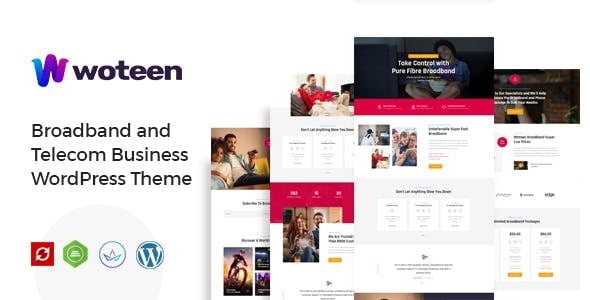 Woteen-宽带和电信业务 WordPress 主题 2.7