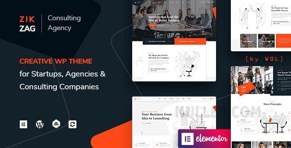 ZikZag v1.4.6 Consulting & Agency WordPress Theme [Activated]