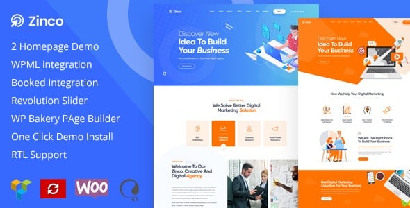 Zinco v1.1.3 数字营销机构 WordPress 主题