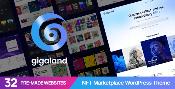 Gigaland-NFT 市场 WordPress 主题 1.0.0