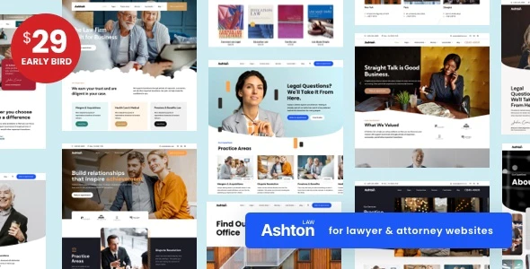 Ashton v1.4.1 Lawyer Attorney WordPress