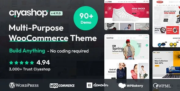 CiyaShop v4.19.0 (Activated*) Responsive Multi-Purpose WooCommerce WordPress Theme